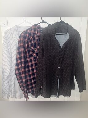 LOT OF 3 BUNDLE Mens Dress Shirts size XL